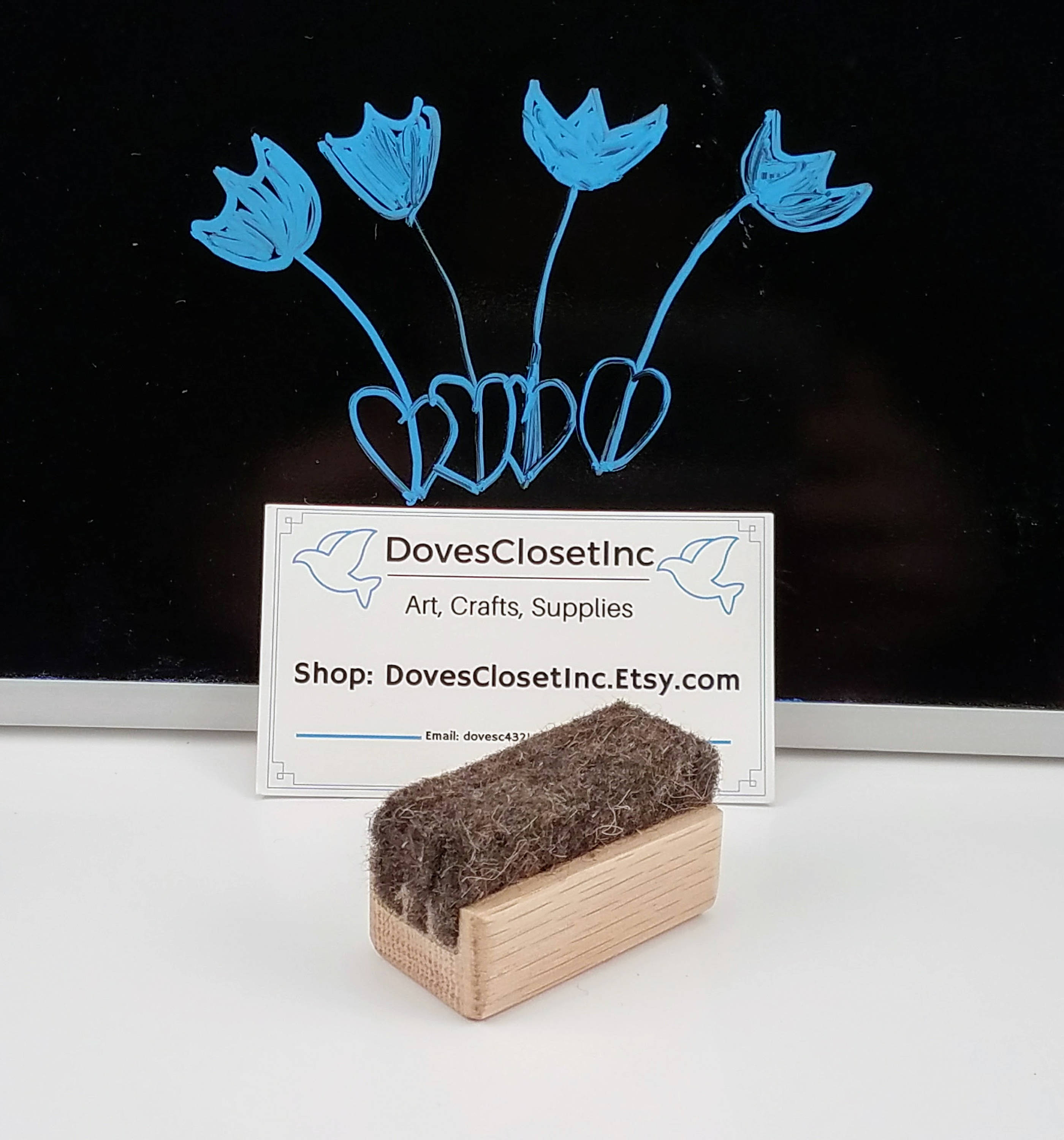 Mini Chalkboard or Dry Erase Eraser Handmade FI0064