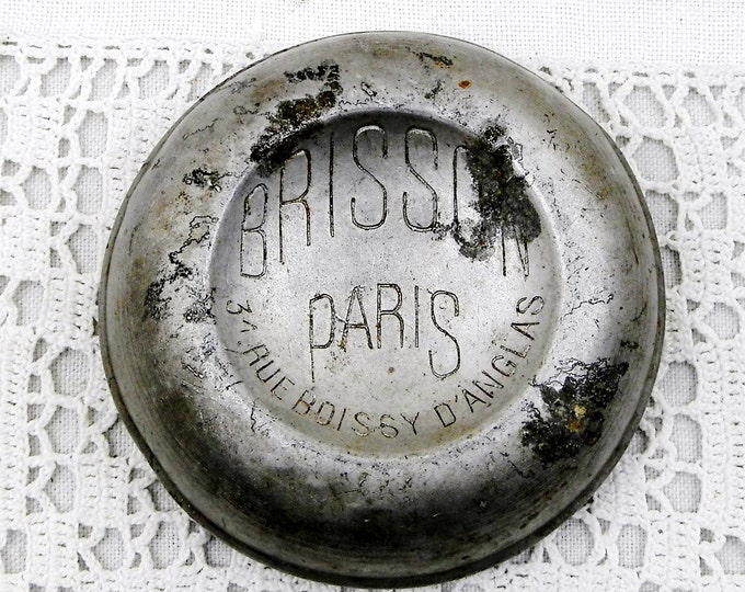 Antique French "Creme Noisetier" Witch-Hazel Cream Embossed Metal Tin by Brisson Paris, French Country Apothecary Decor, Retro Brocante Antique French "Creme Noisetier" Witch-Hazel Cream Embossed Metal Tin by Brisson Paris, French Country Apothecary Decor, Retro Brocante