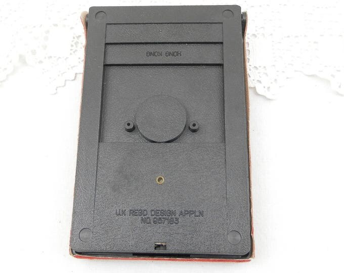 Vintage Mid Century Telephone Dial Pop Up Unused Address Book, Red Velvet Covered Phone Number Book, 1960s, 1970s, Retro, Office, Desk, Home