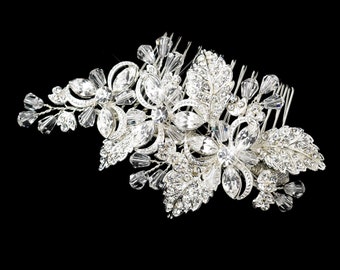 Crystal Bridal Hair Comb, Wedding Hair Comb,Silver Crystal Hair Comb, Bridal Headpiece