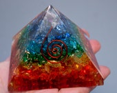 Sale! 7 CHAKRA PYRAMID Strong Protection and Healing Over 2 Inches On Sale and Discounted