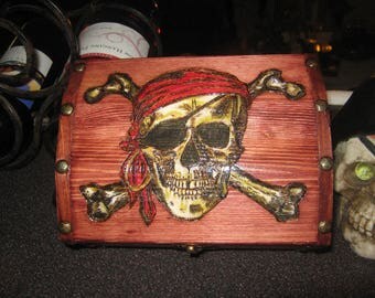 Skull and Crossbones Pirate Chest