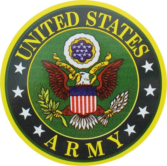 US Army Eagle & Stars Roundel Logo Sticker 4 x 4