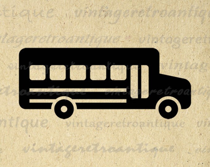 Printable Digital School Bus Graphic School Bus Icon Download Image Antique Clip Art Jpg Png Eps HQ 300dpi No.4338