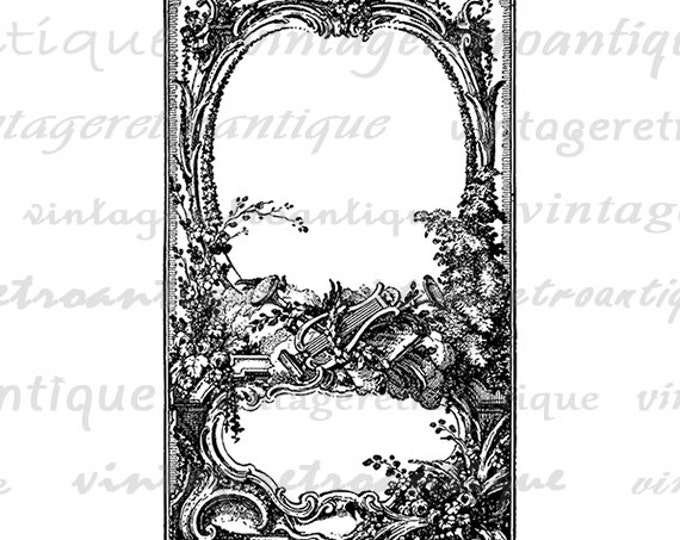 Digital Classic Frame with Flowers and Harp Graphic Printable Image Download Antique Clip Art Jpg Png Eps HQ 300dpi No.2713 Digital Classic Frame with Flowers and Harp Graphic Printable Image Download Antique Clip Art Jpg Png Eps HQ 300dpi No.2713