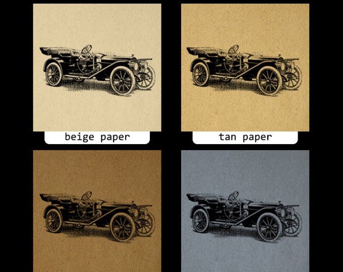 Printable Image Antique Car Graphic Automobile Auto Download Digital Vintage Clip Art Jpg Png Eps 18x18 HQ 300dpi No.3499