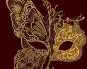 Masquerade Masks for Women - Designer Masquerade Masks Machine Embroidery Designs INSTANT DOWNLOAD