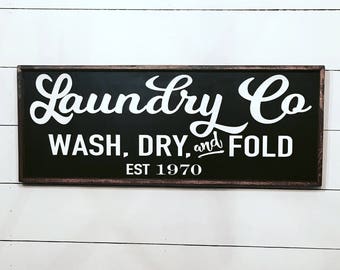 laundry co wood sign farmhouse decor