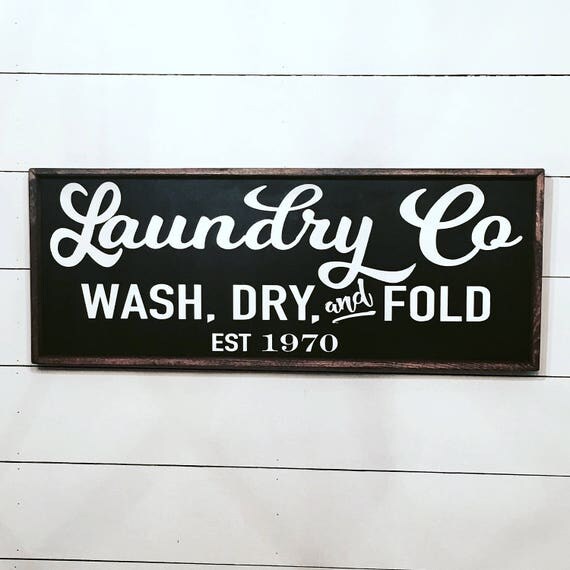 laundry co wood sign farmhouse decor laundry room sign