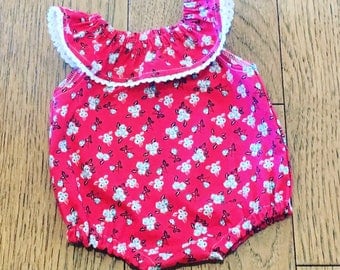 Red Lace Romper Baby Girl Romper