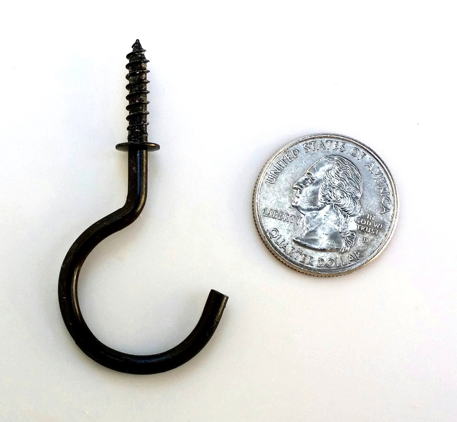 1.5 Inch / Pkg of 10 Mug Hooks / Large Cup Hooks / Key Hooks