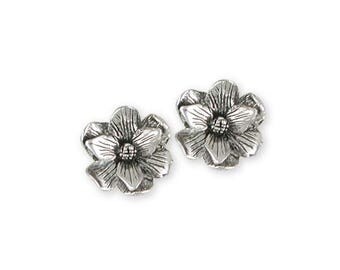 Magnolia Earrings Jewelry Sterling Silver Handmade Flower Earrings MG4-E