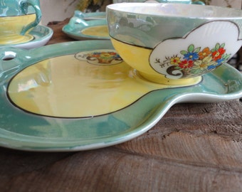 8 Piece Luster Ware Snack Set