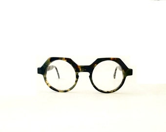 Vintage Eye Glasses Frames Harry Lary's mod. Jerry, John Lennon Round TortoiseMade in France NOS