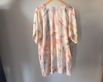 Oversized Silk Velvet Dress Tunic, Loose Minimalist Dress, Tunic Dress, Boho Dress, Casual Dress, Boho Clothing