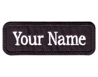 Military 3" to 5" x 1" " inches Custom Embroidered Name Tag Patch