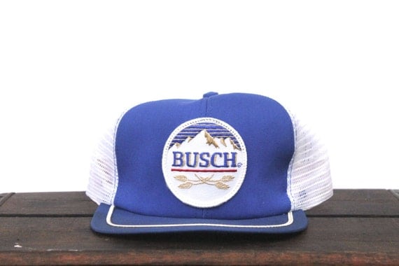 Vintage Busch Beer Anheuser Party 30 Rack Trucker Hat Snapback