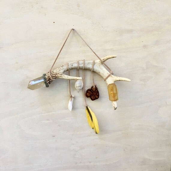 Shamanic Healing Magic Wand Deer Antler by JourneyThereWands