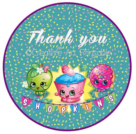 Shopkins Toppers Cupcake Tags Bottle Caps Scrapbooking Thank You Party Shopkins Toppers Cupcake Tags Bottle Caps Scrapbooking Thank You Party