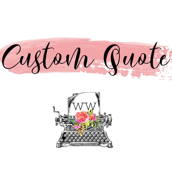 Custom Underwood Typewriter Quote Card Add Your Own Quote