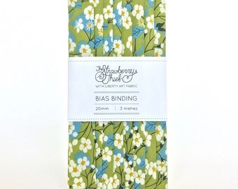 Mitsi C Liberty of London Bias Binding 3m - 20mm - Liberty Classic Collection 100% cotton Liberty Tana Lawn - 3m 3.28 Yards