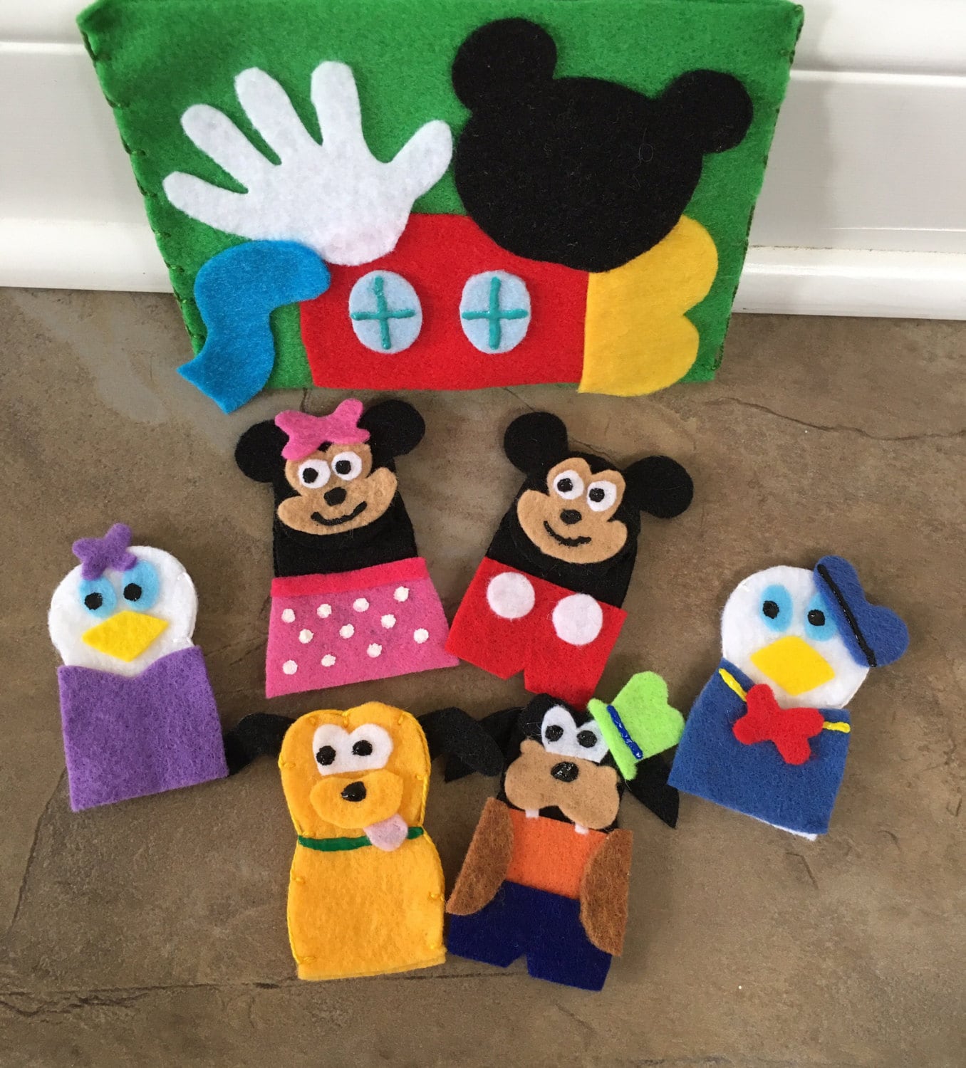 Felt Finger Puppet Mickey Mouse Clubhouse