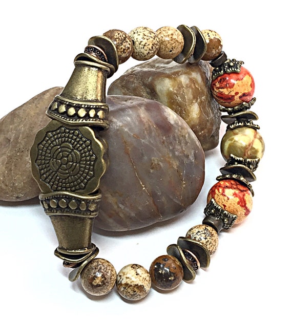 Stretch Boho Bracelet Hippie Bracelet by TheaDesignConcepts