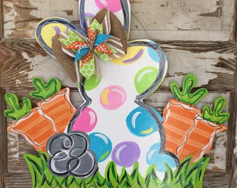 Easter Door Hanger - Personalized Door Hanger - Easter Decor - Easter Decorations - Bunny Door Hanger - Easter Sign - Spring Door Hanger