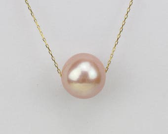14mm Floating Pearls with 18k WG Triple Leaf Hook main image 0