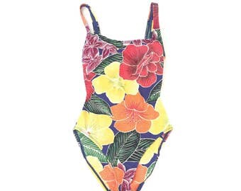 Vintage Floral One Piece Swimsuit