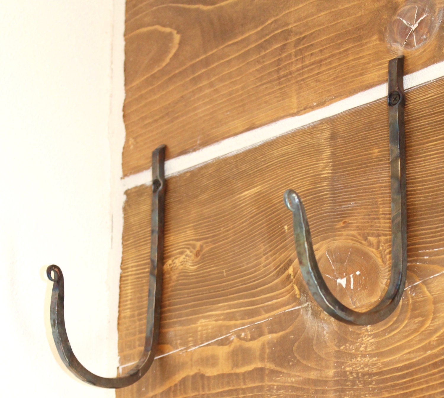 Hand Forged Metal Hooks Large