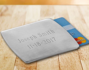 Personalized Stainless Steel Card Holder - Personalized Card Holder - Husband Gifts - Gifts for Boyfriends - Gifts for Him - GC1410