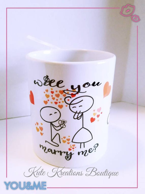 Will You Marry Me?, Engagement Mug, Engaged, Engagement.