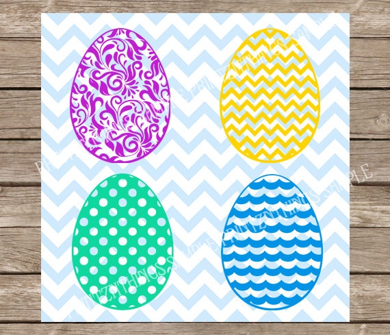 Easter svg Easter Eggs svg Egg Patterned Chevron Easter Egg