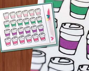 Coffee Stickers - Planner stickers for Happy Planner, Erin Condren, Filofax, personal planners and more!