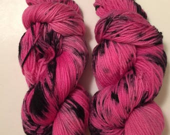 Hand Dyed Yarn worsted weight 100% superwash merino wool | 100 gr | Stormy Love | | super soft | Free shipping in the US