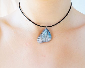 Butterfly pendant , butterfly necklace , insect necklace , butterfly jewelry , insect jewelry , mint pendant , mint necklace ,