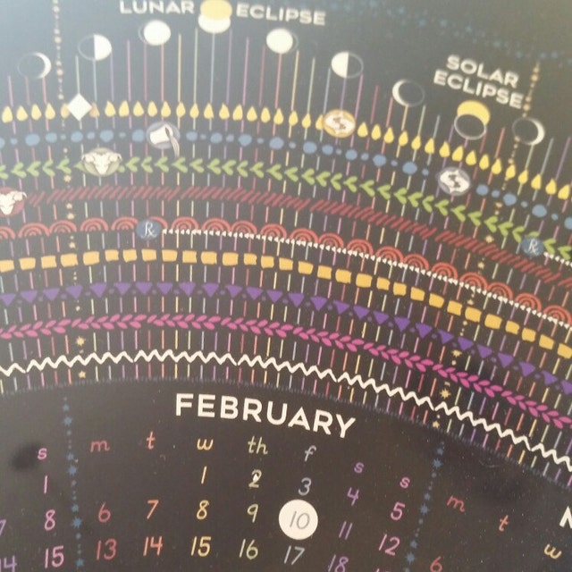 astrology moon phase calendars prints by yestermorrowshop
