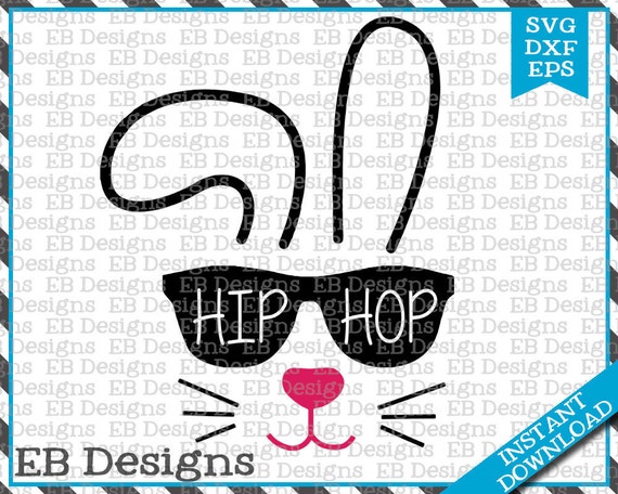 Hip Hop Bunny Rabbit SVG DXF EPS Cutting Machine Files