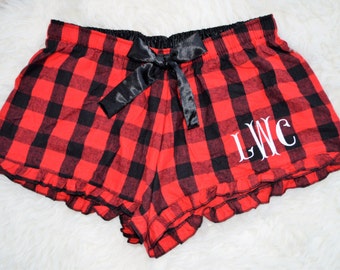 Christmas Pajamas - Christmas PJ - Monogrammed Christmas Pajamas - Monogrammed Shorts - Adult Christmas Pajamas - Christmas Boxers