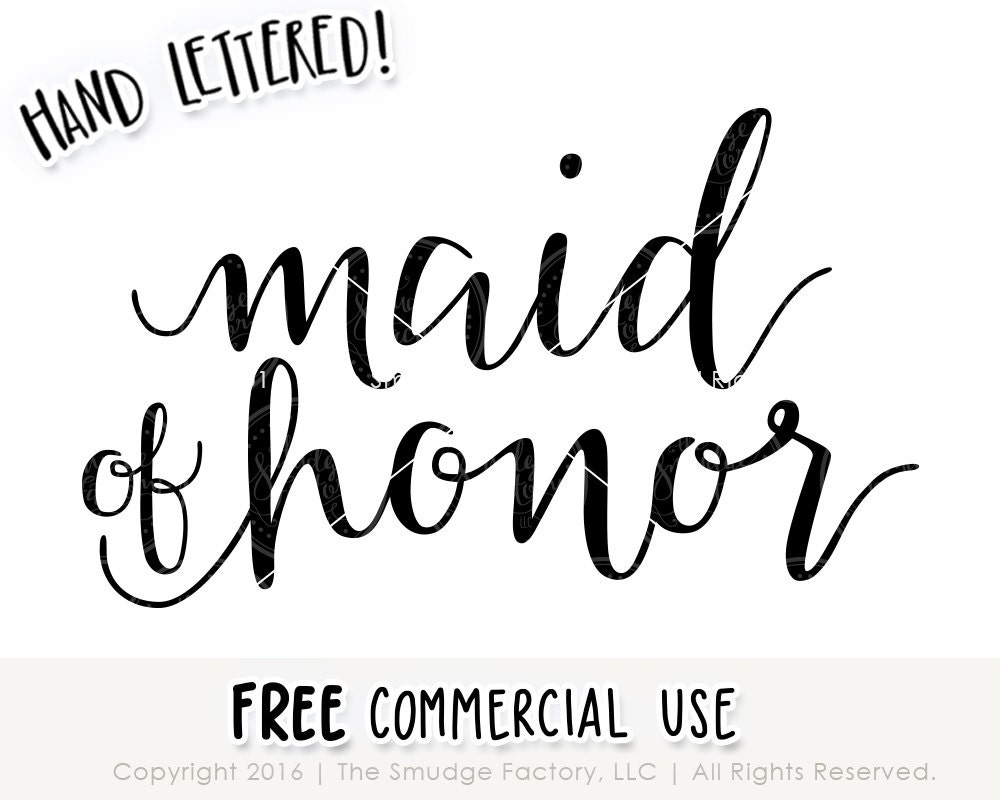 Download Maid Of Honor SVG Cut File Silhouette Cricut SVG Cutting