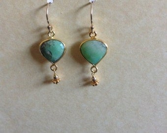 Natural Chrysoprase Earrings