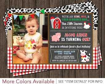 Barnyard Birthday Invitation - Farm Birthday Invitations