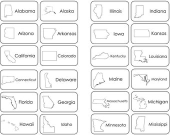 Best States and Capitals Flash Cards Printable | Tristan Website