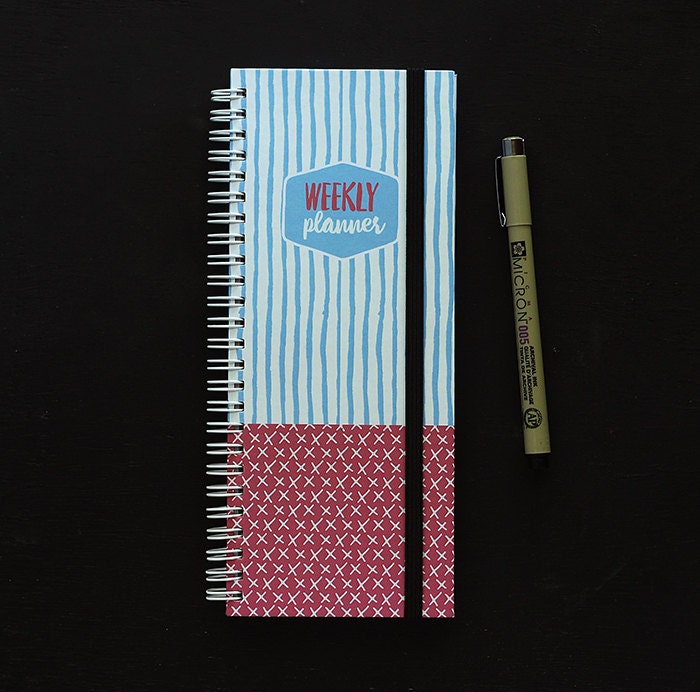 Weekly Planner Slim Notebook Weekly Scheduler Hard Cover
