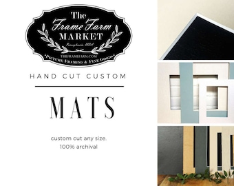 Custom Cut Picture Frame Mat! hand cut varied textures and colors. can cut any dimension for your project! starting size 4x6'' and up.