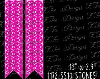 Cheer Bow Rhinestone Template - SVG Design Download - Vector Cut File