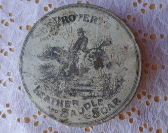 Vintage Leather Saddle Soap Tin Properts Leather Saddle Soap Tin Vintage Leather Saddle Tin