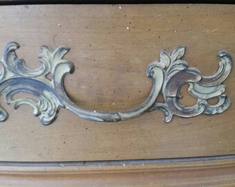 3 available! Rare French Provincial Permacraft Stanley Large Dresser Handle Pull 3.25" hole to hole Drawer Rococco Louis Replacement