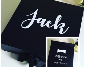 Will you be my best man box, best man gift box, usher gift box, groomsman box, wedding keepsake box